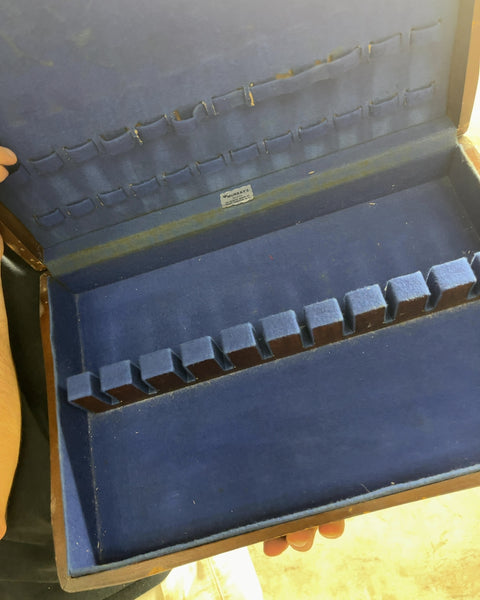 Vintage Holmes & Edwards Wooden Silverware Flatware Chest Box