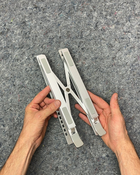 Collapsible Silver Aluminum Laptop Stand