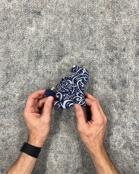 Handmade Indigo-Dyed Cotton Elephant