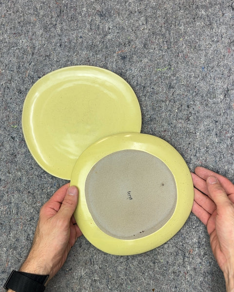 Set of 2 Fancyass Ferm Living Ceramic Plates, 9"