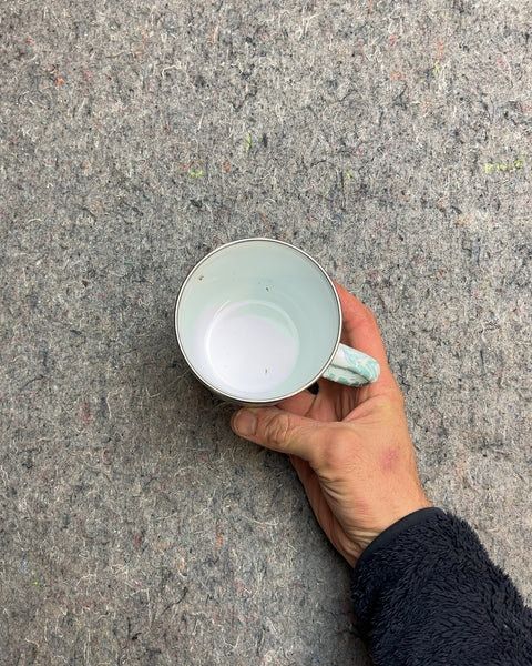 Teal Swirl Enamel Mug