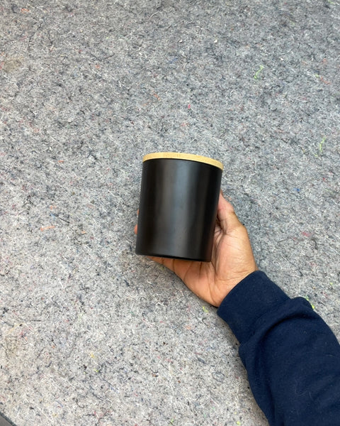 A Cute Candle with Wood Lid