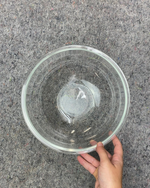 Clear Glass Mixing Bowl, 10 in x 5 in