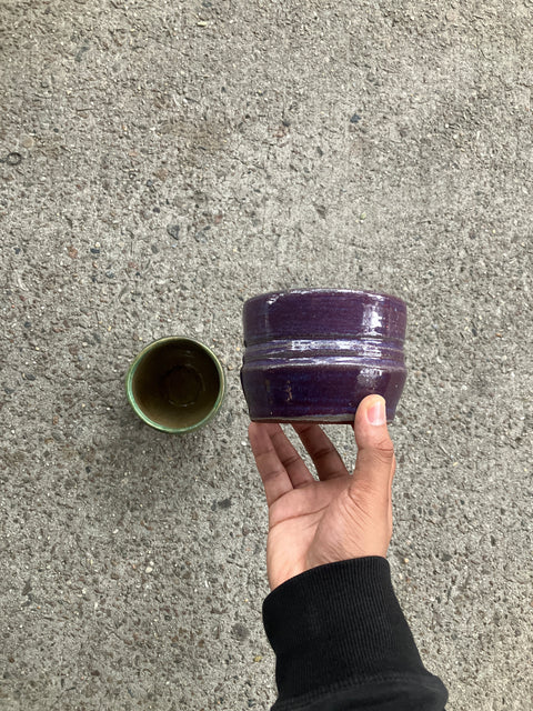 Duo of Pottery Cups