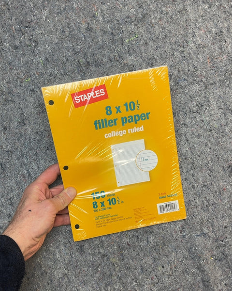 Staples 8 x 10.5 Filler Paper