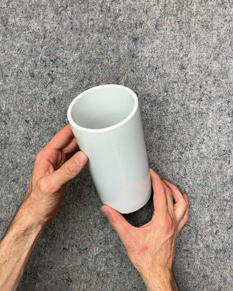 White Ceramic Vase, H8"