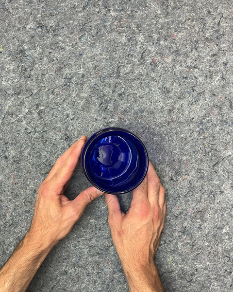 Cobalt Blue Glass Jar with Lid