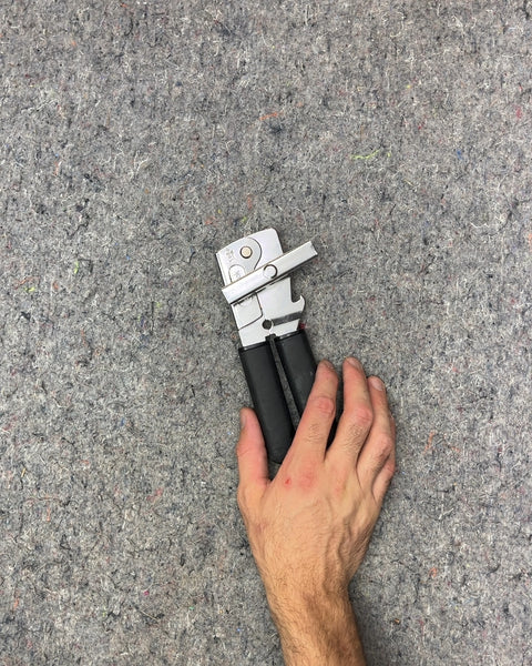 Manual Can Opener with Black Handles