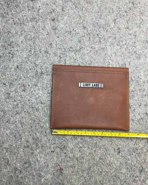 Libby Lane Brown Leather Clutch Bag
