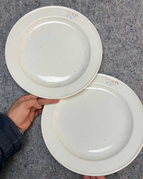 Vintage Mayer Syracuse White Dinner Plates