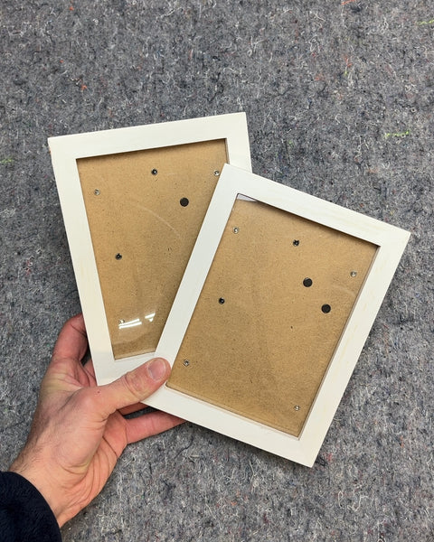 Two White Picture Frames, 6x8"