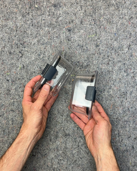 Two Lil' Rubbermaid Clear Food Storage Containers