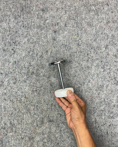 Silver Metal and White Base Ring Holder