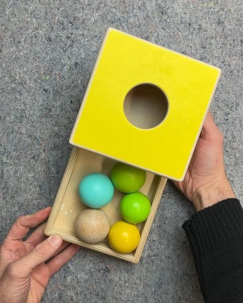 Lovevery Wooden Ball Drop Box with Balls