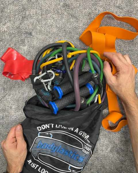Bodylastics Resistance Exercise Bands Set with Bag