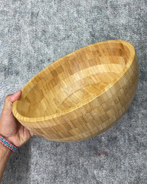 Ikea Wooden Serving Bowl, 11"
