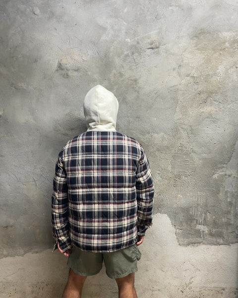 Kith Sterling Quilted Reversible Hoodie Plaid Print Puffer Jacket Coat, Size M