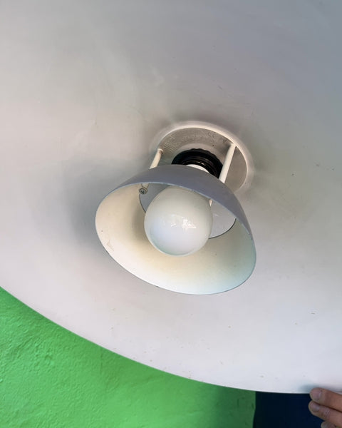 Sexy White Metal Pendant Light Fixture, W22"