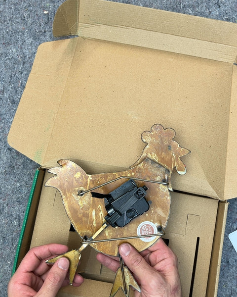 Oxidos Chicken Wall Clock That Needs A Lil' Adjusting