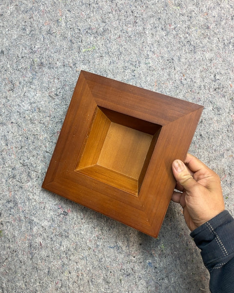 Square Wooden Bowl, 9x3"