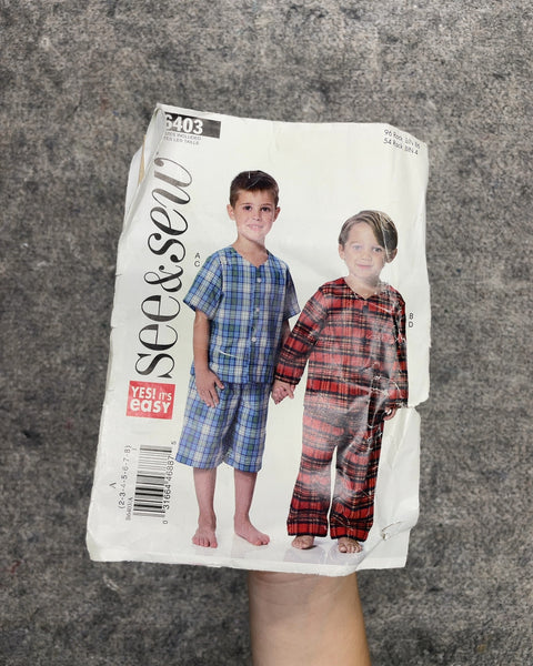 See & Sew B6403 Children's Pajamas Sewing Pattern