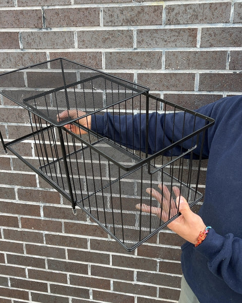 Black Metal Wire Drawer Organizer
