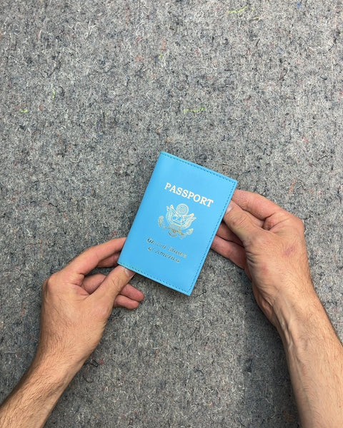 Light Blue Passport Holder