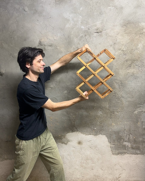 Wooden Accordion Wine Rack