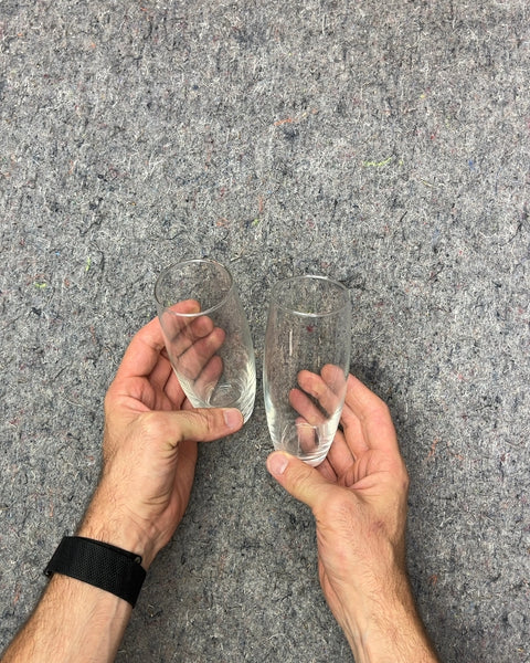 Set of 2 Stemless Champagne Flutes