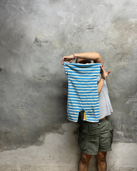 Little Green Radicals Striped Terry Cloth Poncho