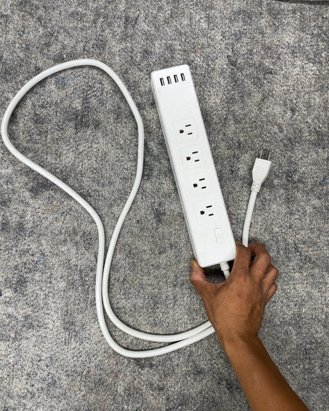 4-Outlet Power Strip with 4 USB Ports