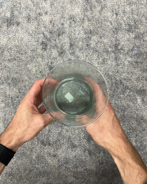 Clear Flared Glass Flower Vase, H8"
