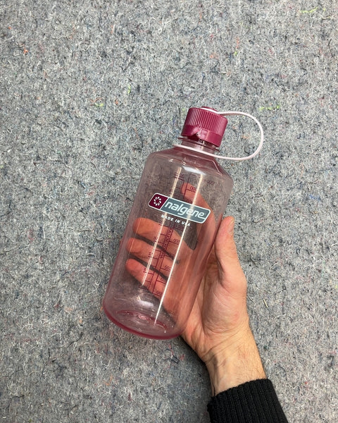 Nalgene Clear Water Bottle with Red Lid
