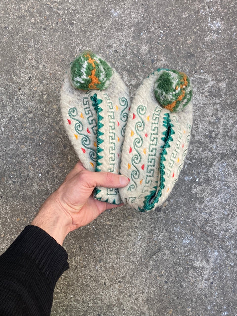 Woollen Slippers, 10 inches long