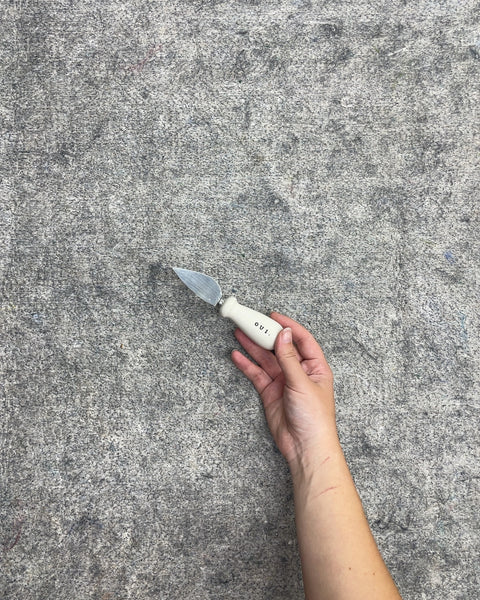 Rae Dunn Oui Ceramic Handle Cheese Knife