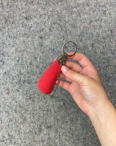 Red Leather Keychain