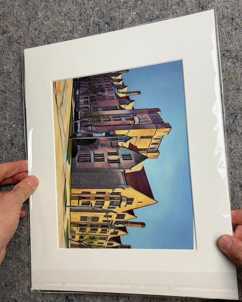 Architectural Building Print, 11x14"