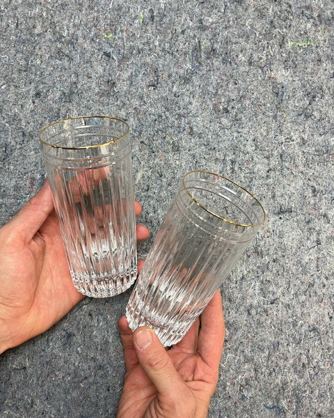 Two More Vintage Gold Trim Drinking Glasses