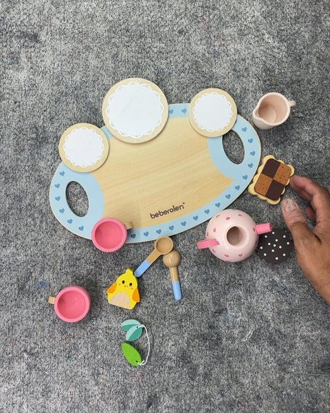 Beberolen Wooden Tea Set with Tray