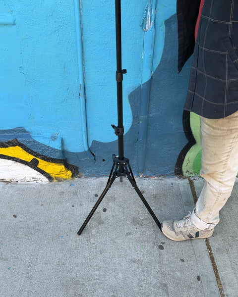 Black Adjustable Tripod Stand with Phone Holder