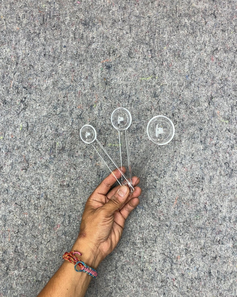 Clear Glass Measuring Spoons Set