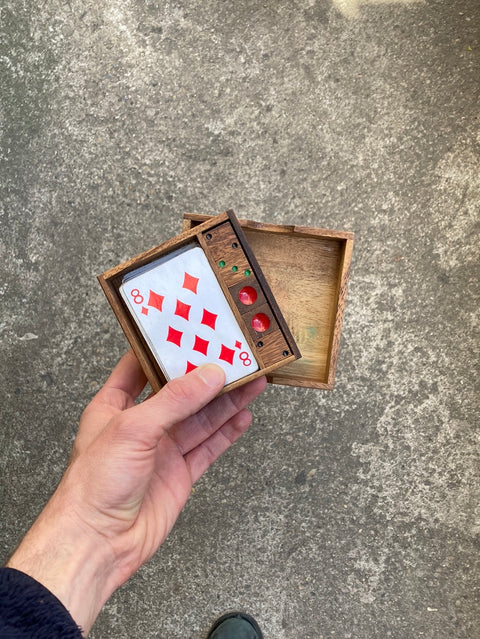 Wooden Cards & Dice Set