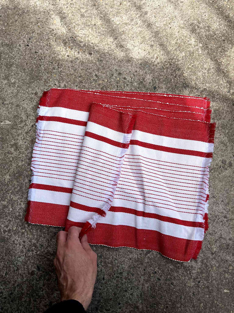 6 Red Striped Placemats