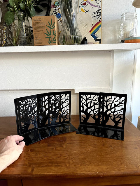 6 Tree Silhouette Bookends