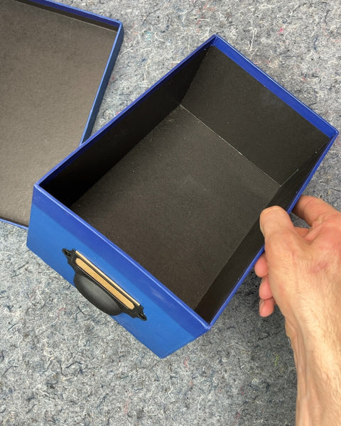 Blue Cardboad Storage Box Perfect For Your Pictures