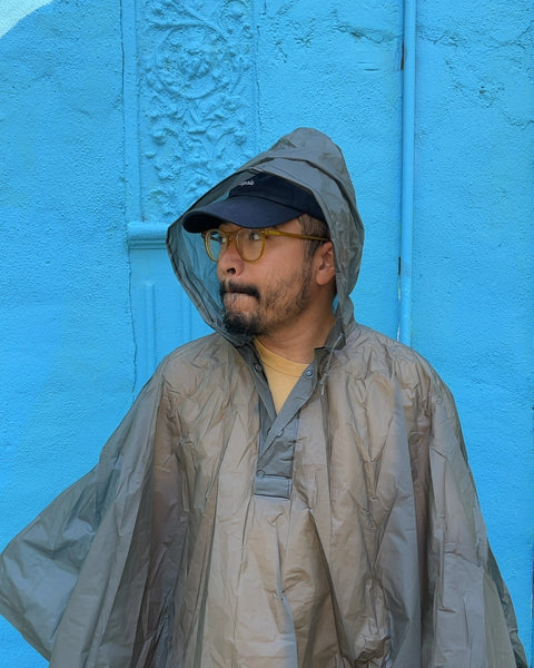 Gray Rain Poncho, One Size
