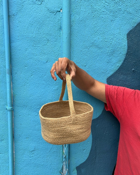 Woven Basket with Handle