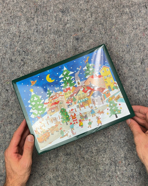 Japanese Christmas Village Tin Box