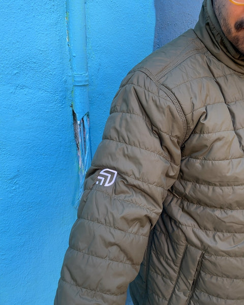Like New Carhartt Rain Defender Puffer Jacket With Logo From A Company We Don't Know, Size M