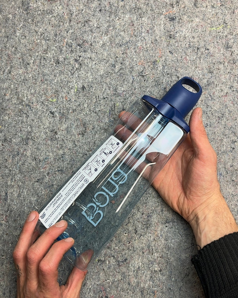 Bona Clear Water Bottle with Blue Lid